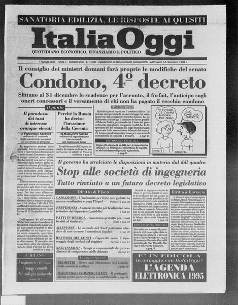 Italia oggi : quotidiano di economia finanza e politica